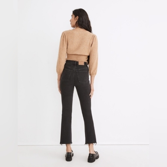 Madewell Cali Demi-Boot Jeans in Bayland Wash: Raw-Hem Edition sz 25 - Picture 1 of 9